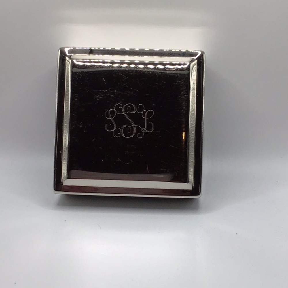Chic Silver Initial Compact - image 1